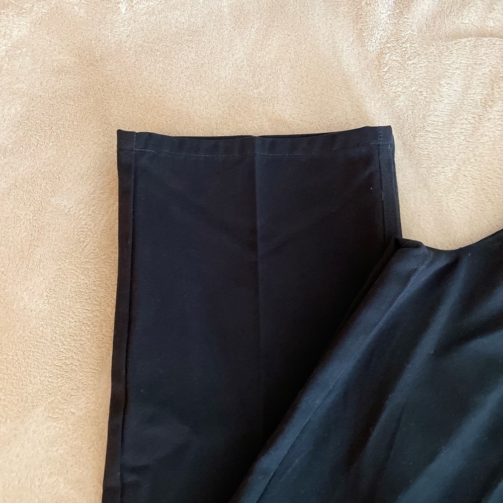 Chaps Boys Pleated Front Black School Pants - Size 16 Husky - Picture 3 of 13